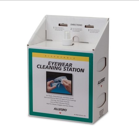 ALLEGRO INDUSTRIES Eyewear Cleaning Station, Large Disposab 355